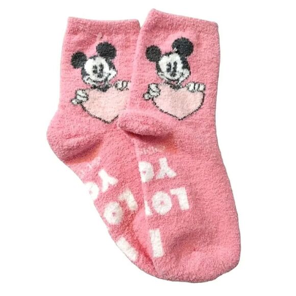Disney Pink Mickey Socks Minnie Earrings And Hair Scrunchies Bundle NWT - Picture 12 of 13